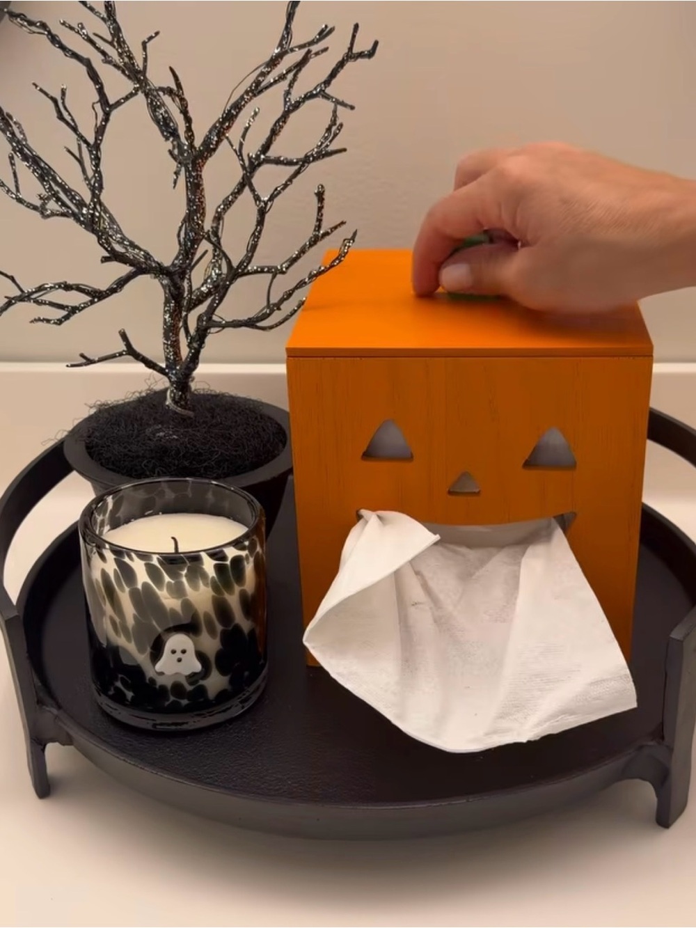 TOO CUTE! Jack-O'-Lantern Tissue Box